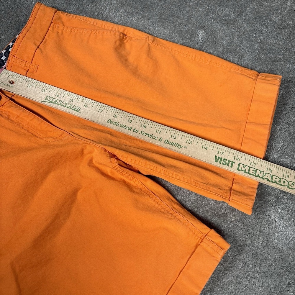 Boden Shorts Womens 8 Orange Richmond 8" Chino Stretch Mid Rise Cuffed - Picture 6 of 9